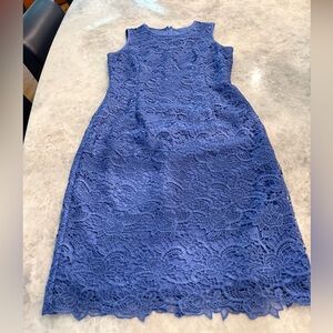 White House Black Market Blue Lace Dress